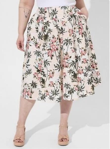 NWT Torrid Midi Poplin High Waist Skirt Women’s Size 18 Floral Multicolor - Picture 1 of 13