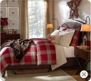RIESIGES Pottery Barn Blake Plaid Weihnachten Bettwäsche und Dekor Set 18 Teile insgesamt!! - Bild 1 von 20