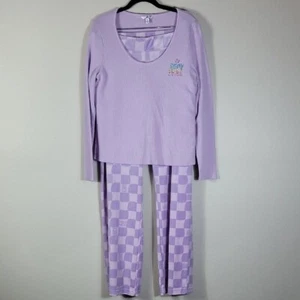 Juicy Couture Womens Pajama Top and Pant Set Size XL XXL 2XL Purple Velour Y2K - Picture 1 of 16