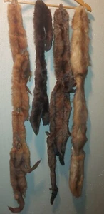 Lot of 4 Vintage Mink Fur Scarf Neckwarmer Collar Wrap - 26" - 48" Length - Picture 1 of 24