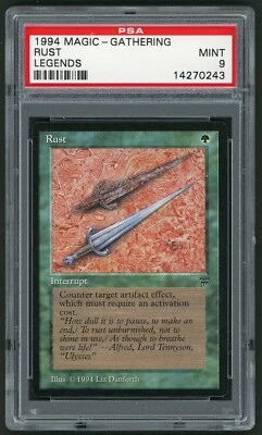 1994 MTG Magic the Gathering Card Legends Rust PSA 9 - Image 1 of 2