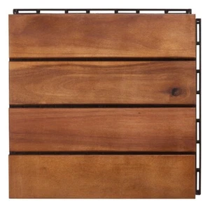 Safavieh Wooden Floor Tile- 4 Slats-acacia, Reduced Price 2172720576 PAT7904A - Picture 1 of 5