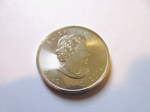2014 Canada Silver 5 Dollars Elizabeth II Maple Leaf Coin