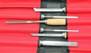 STUBAI Drechselmesser Set 6 tlg. S700006 Beitel Messer Drechseleisen in Tasche - Bild 1 von 3