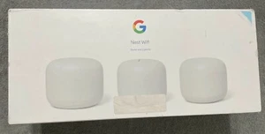 Google Nest Wifi Router and 2 Points with Google Assistant GA00823-US SEALED - Afbeelding 1 van 1