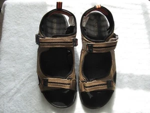 Magellan Outdoors Men's Size 12D Brown Top Stitch Strap Sandals - Picture 1 of 11