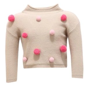 2619V maglione bimba IL GUFO lana wool beige sweater girl kid - Picture 1 of 4