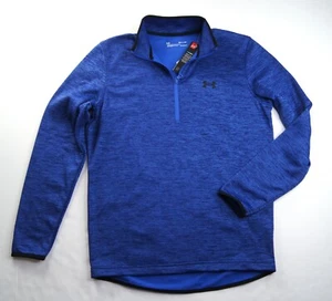 UNDER ARMOUR Men's Blue Fleece Quarter-Zip Pullover Sweatshirt NWT $55 - Picture 1 of 2