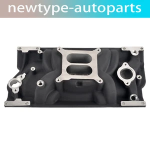 Colector de admisión de aluminio pulido plano doble para Chevy 5,0/5,7 L Vortec - Imagen 1 de 7
