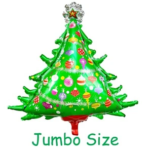 Christmas Tree Balloon Christmas Decoration Jumbo Size Xmas Helium - Picture 1 of 3