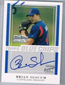 2003 Topps Blue Chips Autographs #BS Brian Slocum NM-MT NM-MT Auto Indians