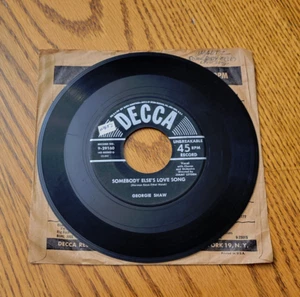 Georgie Shaw - Somebody Else's Love Song / Wonderful - 45 Decca 1954 - Fast Ship - Picture 1 of 2