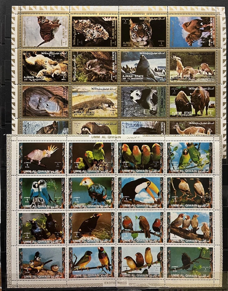 2x Umm Al Qiwain - Pássaros / Animais - Perfeito. - selos - MNH** AM1 - Imagem 1 de 1