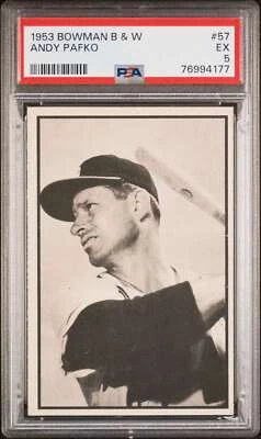 1953 Bowman Black & White #57 Andy Pafko PSA 5 Braves  (4177) - Image 1 of 2
