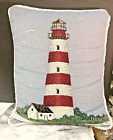 Nautical Tapestry Lighthouse Decorative Accent Pillow