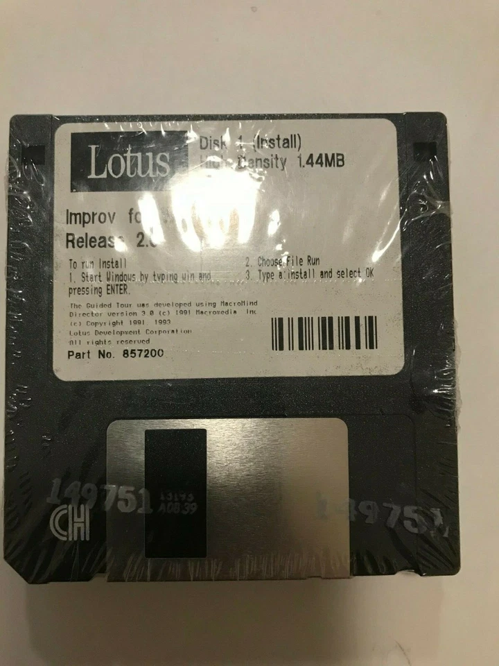 Vintage Lotus Improv For Windows Release 2.0 Floppy Disk - 5 disc - Image 1 of 1