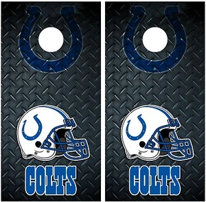 Calcomanía envolvente de placa de diamante Indianapolis Colts placa de escornhole - Imagen 1 de 3