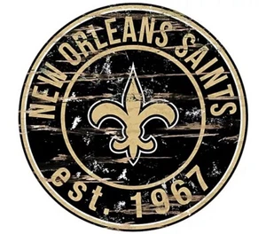 New Orleans Saints Wood 24” Round Sign by Fan Creations-New in Box - Picture 1 of 1