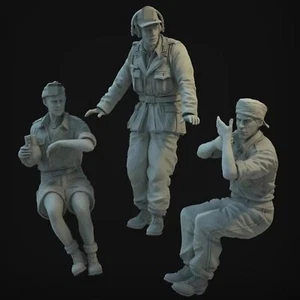1/35 Alemán DAK Afrika Korps Tanque Torreta Tripulación Segunda Guerra Mundial (3 Figuras.) FI35-137 sin pintar - Imagen 1 de 3
