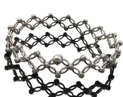 Brazalete de plata esterlina 925 brillante circonita cúbica anillo expandible BT5511 Foto 1 de 4