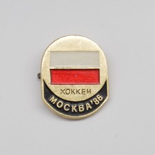 1986 IIHF World Hockey Championship Team Poland Pin Badge