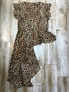 Top Peplum asimmetrico manica corta stampa ghepardo taglia M - Foto 1 di 5