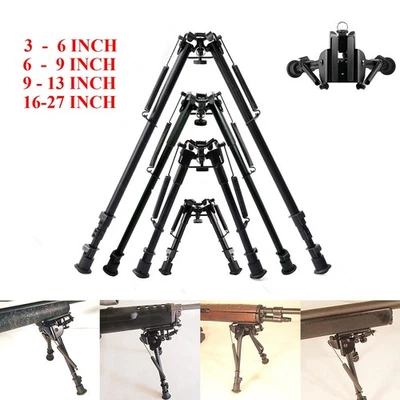 6/9/13/27''Rifle Bipod Adjustable Spring Return Heavy Duty Tiltable Swivel Mount - Image 1 of 4