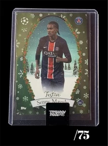 Topps Total Football 2024-25 Festive Senny Mayulu /75 Rookie RC Paris PSG - Bild 1 von 2