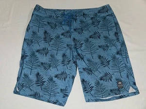 Travis Mathew Badehose Herren 32 blau geblümt 9" Freizeit neu ohne Etikett! - Bild 1 von 8
