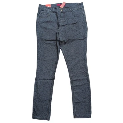 Pantalones de mezclilla Pure Energy Jeans Plus 16 1X ajustados con estampado animal de leopardo ligeros Foto 1 de 4