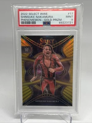 2022 Panini Prizm WWE Shinsuke Nakamura Phenomenon Gold /10 PSA 9 - Image 1 of 2