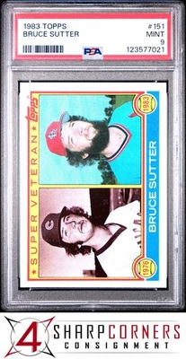1983 TOPPS #151 BRUCE SUTTER HOF PSA 9 - Image 1 of 3