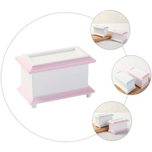 Boîte au trésor modèle mini coffre meuble miniature en bois bricolage jouet de modélisme - Photo 1/12