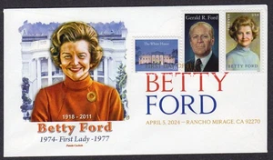 2024 First Lady BETTY FORD (5852/4199/3445) - Panda Cachets DCP COMBO FDC TD633 - Picture 1 of 1