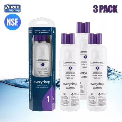 3 PACK ΕVΕRYDROP ΕDR1RXD1 Refrigerator Filter 1 Replacement NEW Sealed US - Image 1 of 4