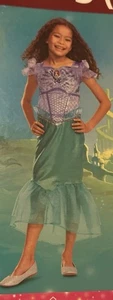 GIRLS DISNEY THE LITTLE MERMAID ARIEL DRESS HALLOWEEN COSTUME Sz 6 / 6X NWT - Picture 1 of 9