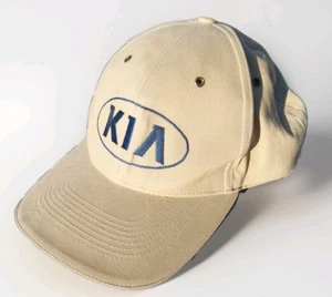 Gorra de béisbol KIA AUTO STITCH LOGOTIPO OVALADO CEPILLO ALGODÓN Bronceado Azul Marino Latón Hebilla Trasera - Imagen 1 de 13