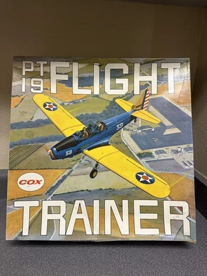 Vintage Cox Pt-19 Flight Trainer Control Line Model Airplane, #5700 Original Box - Image 1 of 4