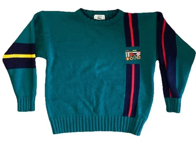 Suéter Chemise VINTAGE Izod Lacoste - Pulôver acrílico pesado jovens crianças M 12-14 - Imagem 1 de 4
