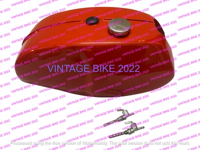 BSA A65 L LIGHTNING 650CC ROJO ACERO GASOLINA COMBUSTIBLE TANQUE 1972 + TAPA GRIFO/APTO PARA Foto 1 de 4