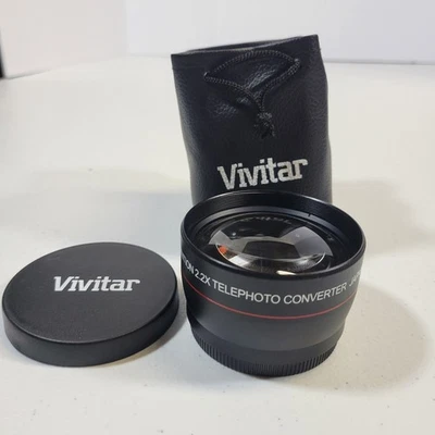 Vivitar 2.2x Telephoto Converter Lens 55mm, Black - Image 1 of 4