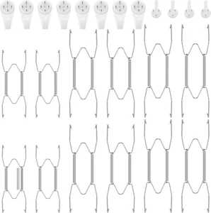 12 Pieces Plate Hangers for Wall Stainless Steel Wire Invisible Plate Hangers He - Picture 1 of 12