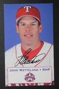 John Wetteland Autograph Texas Rangers 3x5 Promo Photo Fan Fest Signed Card - Picture 1 of 2