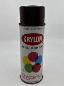 Krylon Interior/Exterior Leather Brown Enamel Spray Paint Can 1/2 Full - Picture 1 of 9