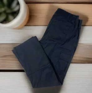 Duluth Trading Women's Mid Rise 12 X 31 Dry on the Bootcut Black Cargo Pants NWT - Picture 1 of 16