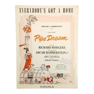 Partituras de colección Everybodys Got A Home 1955 Pipe Dream Rodgers Hammerstein - Imagen 1 de 4