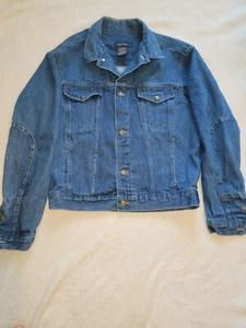 Vintage Calvin Klein Blue Jean Trucker Jacket Size XL Made In USA - Picture 1 of 11