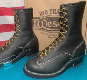 Stivali da arrampicata da uomo Wesco taglia 10 D nuovi Highliner Logger realizzati in USA #9710 - Foto 1 di 8