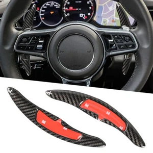 Für Porsche 911 991 718 Kohlefaser Lenkradschaltgetriebe Schaltpaddel 2pc / Satz - Bild 1 von 10