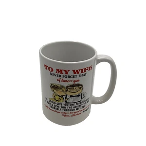 White Ceramic Mug With "To My Wife" Love Message Print - Bild 1 von 8